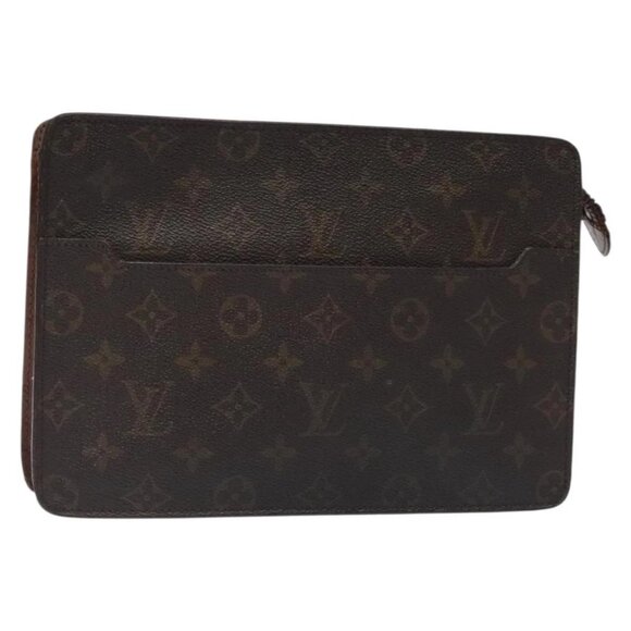 LOUIS VUITTON Monogram Pochette Homme Clutch Bag M51795 LV Auth bs27610 - Picture 1 of 15